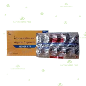 Atoder A 10mg/75mg Capsule | Atorvastatin 10mg + Aspirin 75mg