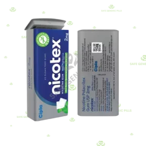 Nicotex Sugar Free Mint Plus Chewing Gums | Nicotine Polacrilex USP equivalent to nicotine 2mg