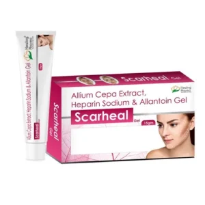 Scarheal Gel | Allium Cepa Extract 0.1g + Heparin Sodium 50 I.U. + Allantoin 0.1g ?15 gm