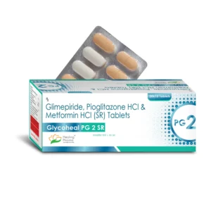 Glycoheal PG 2 SR | Glimepiride 2mg + Metformin 500mg + Pioglitazone 15mg SR Bilayer